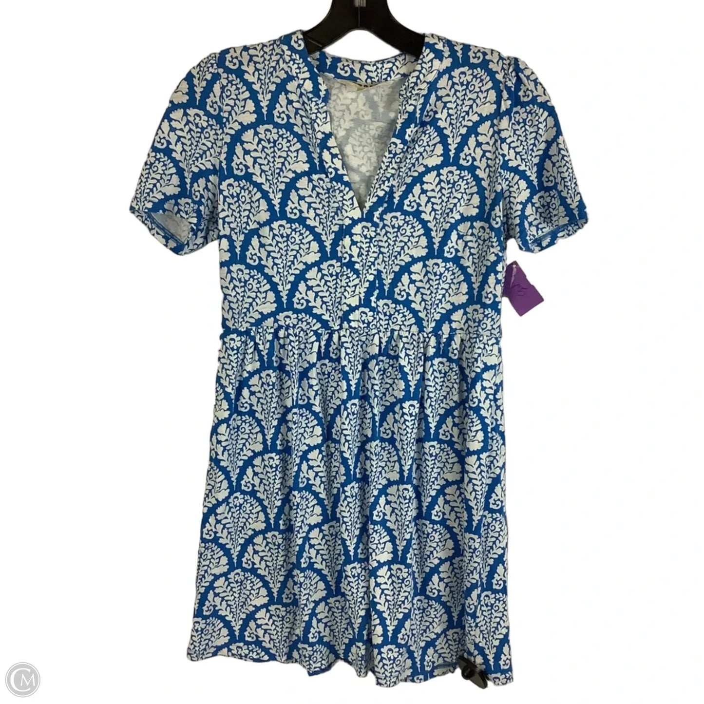 Dress Party Short By Boden In Blue & White, Size: 2