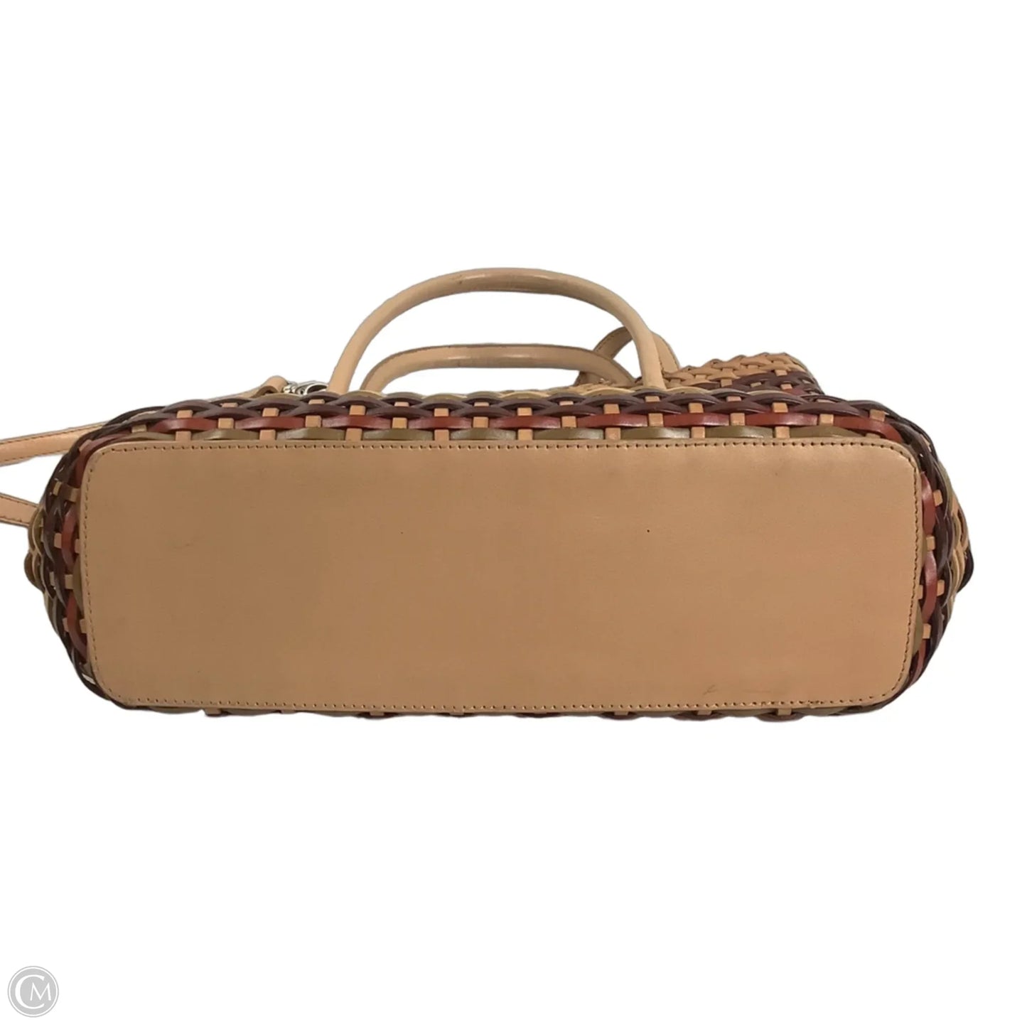 Handbag Leather By Fossil, Size: Medium