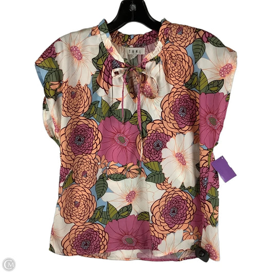 Top Short Sleeve By Thml In Floral Print, Size: S