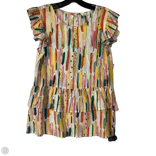 Top Short Sleeve By Jodifl In Multi-colored, Size: S
