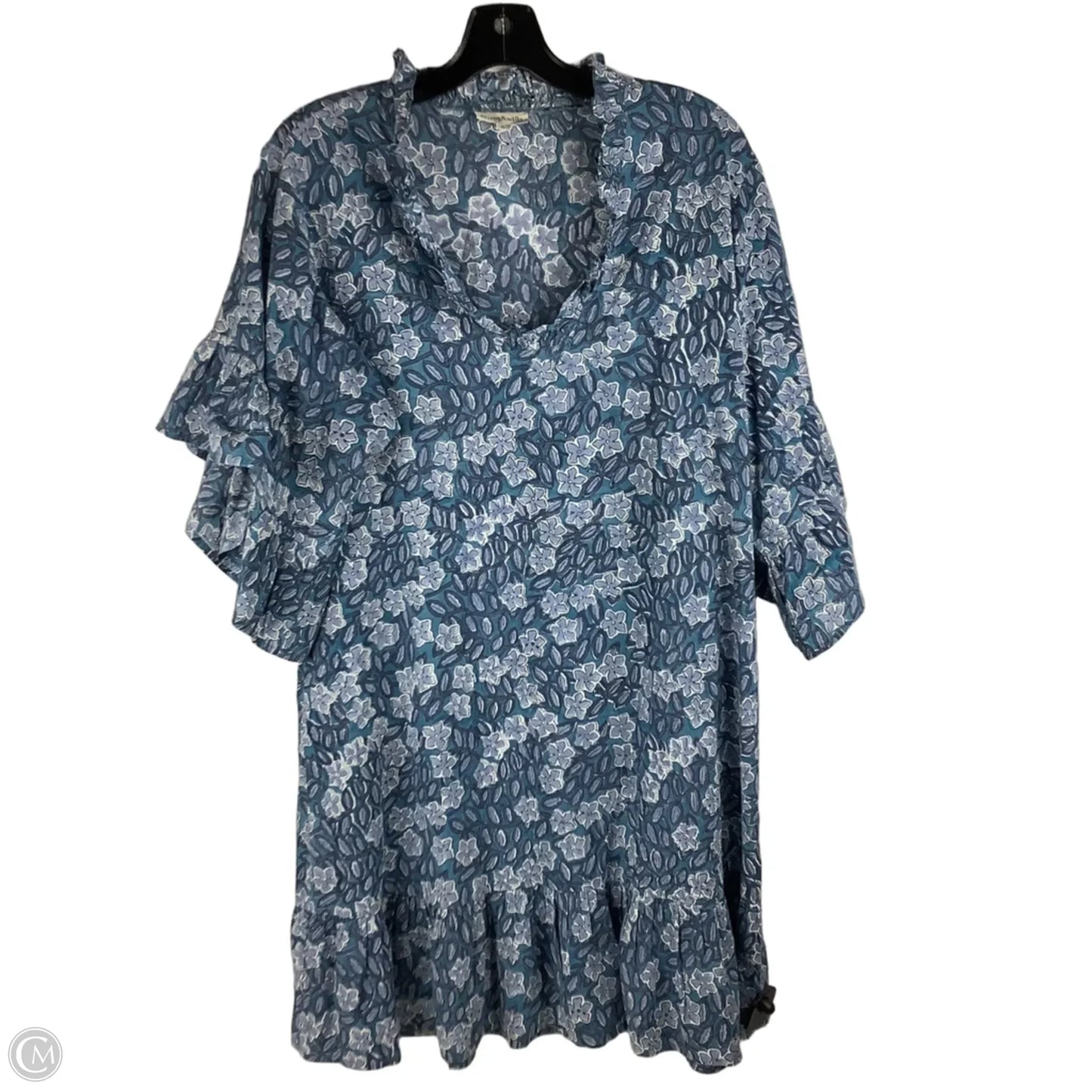 Dress Casual Short By Cmc In Blue, Size: L 100% cotton
