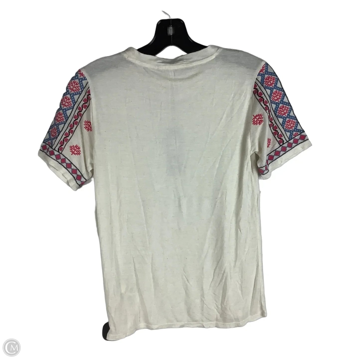 Top Short Sleeve Designer By Rebecca Minkoff In Cream, Size: Xxs