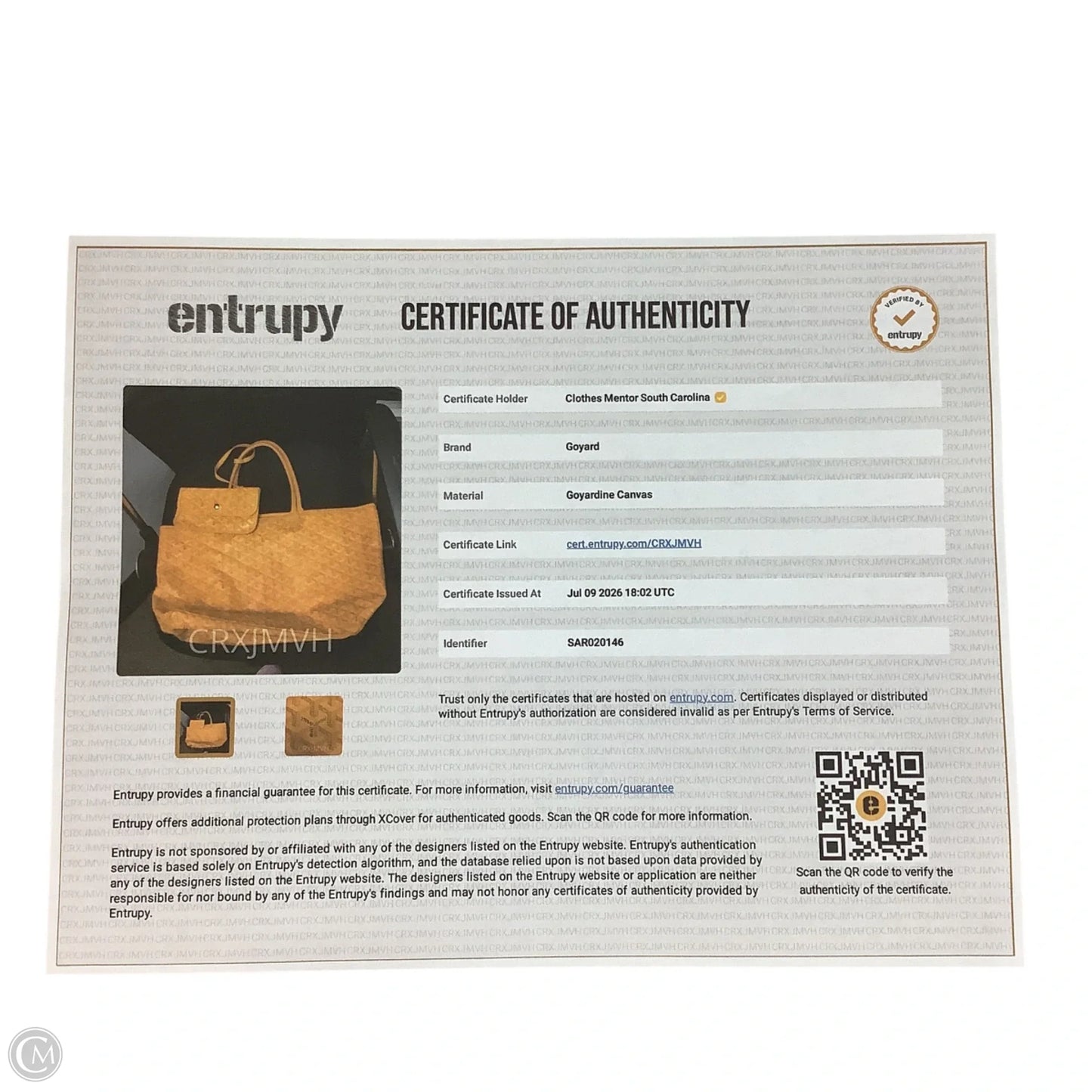 Tote Luxury Designer By Goyard, Size: Medium