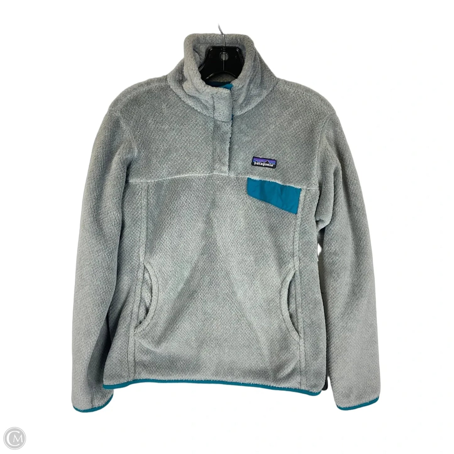 Jacket Fleece By Patagonia In Grey, Size: M