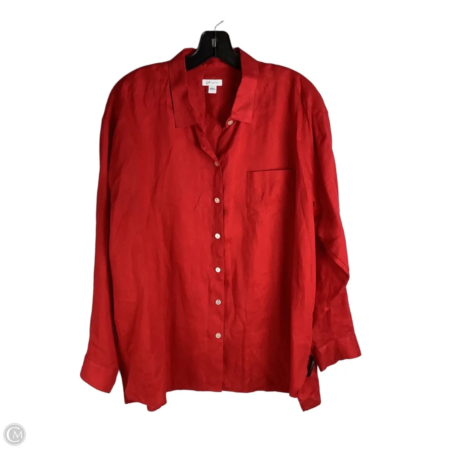 Top Long Sleeve By J. Jill In Red, Size: L