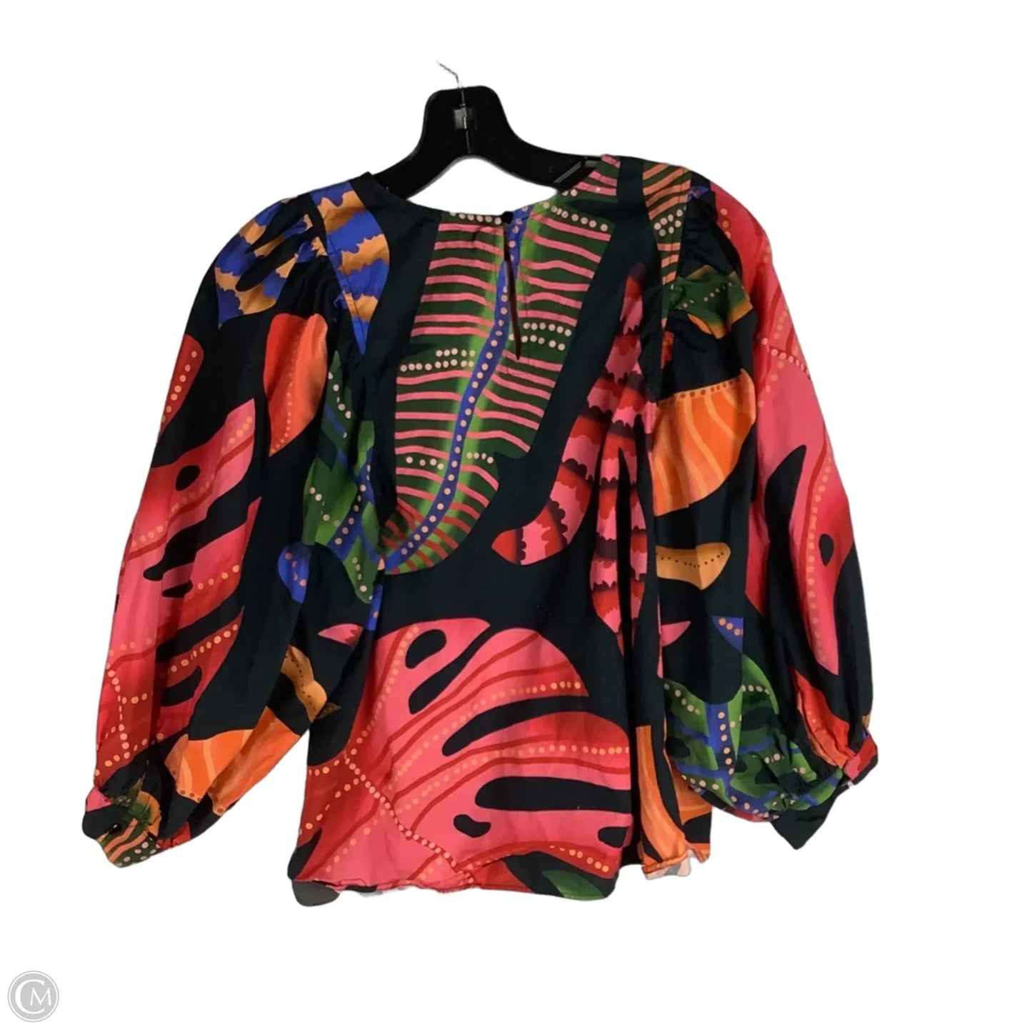 Top Long Sleeve By Cmc In Tropical Print, Size: M