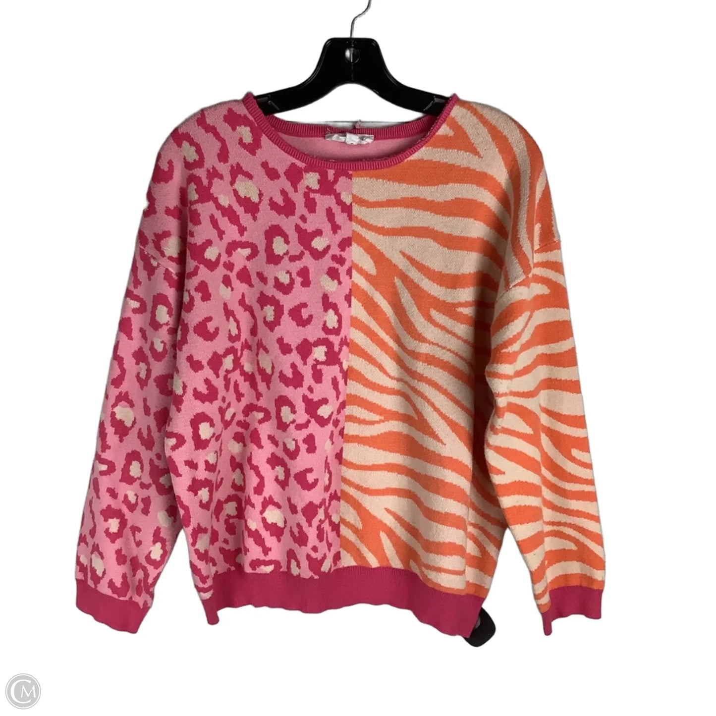 Sweater By Thml In Orange & Pink, Size: L