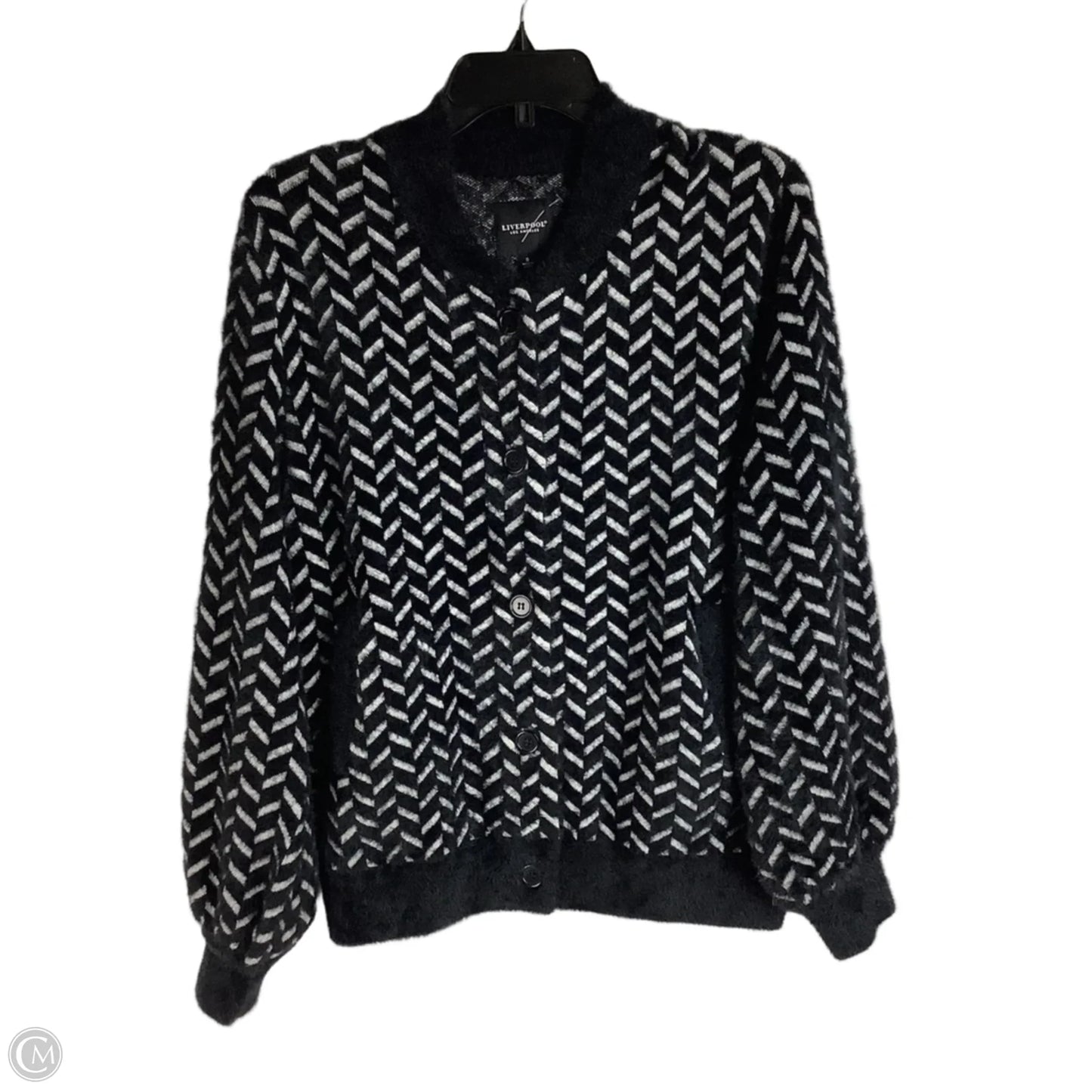 Sweater Cardigan By Liverpool In Black, Size: S
