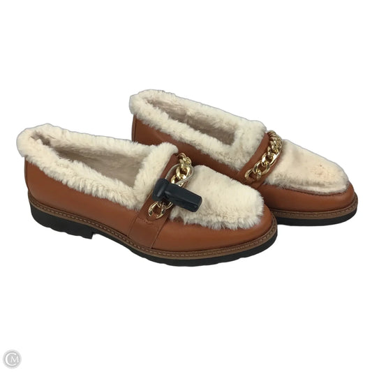 Shoes Flats By Cmc In Brown & Cream, Size: 7