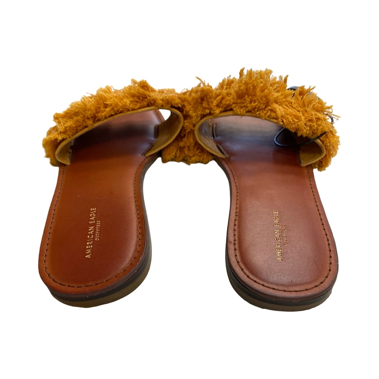 Sandals Flats By American Eagle In Brown & Yellow, Size:9