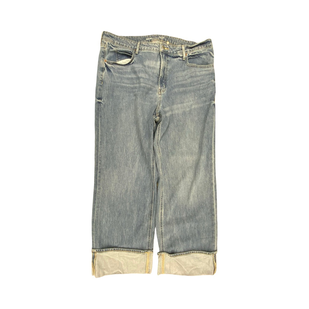 Jeans Wide Leg By Old Navy In Blue Denim, Size:18