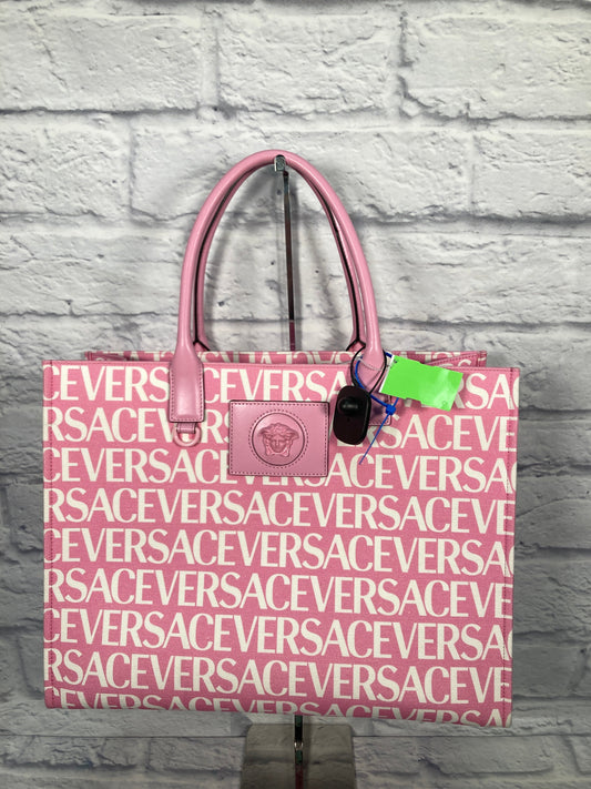 Tote Luxury Designer By Versace  Size: Large