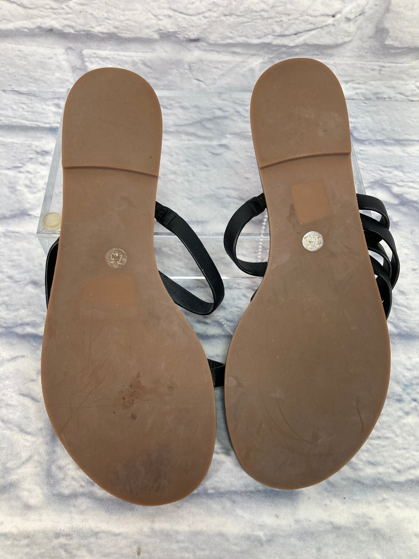 Black Sandals Flats Tory Burch, Size 7
