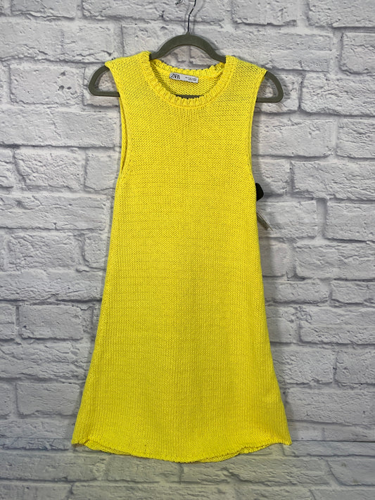 Dress Casual Short By Zara In Yellow, Size: S