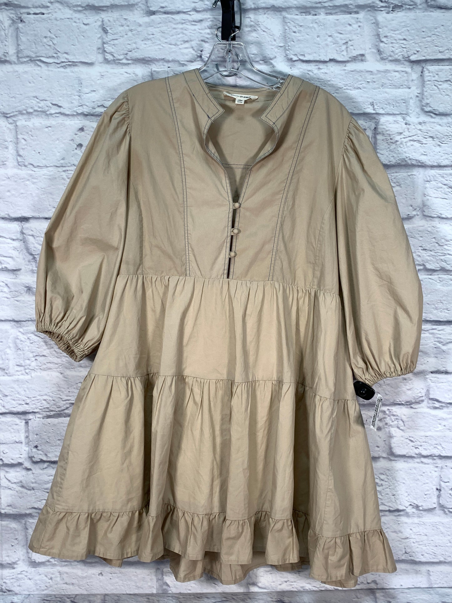 Dress Designer By Blue Tassel In Tan, Size: M