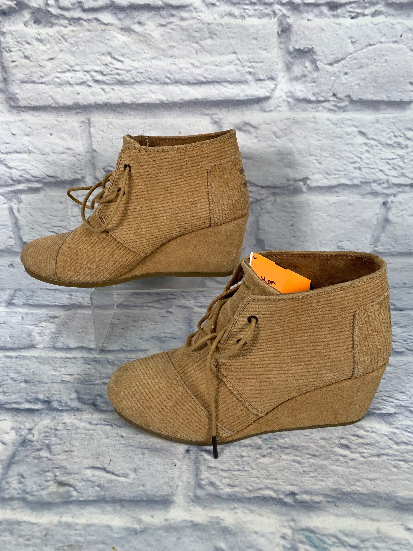 Boots Ankle Heels By Toms In Tan, Size: 9