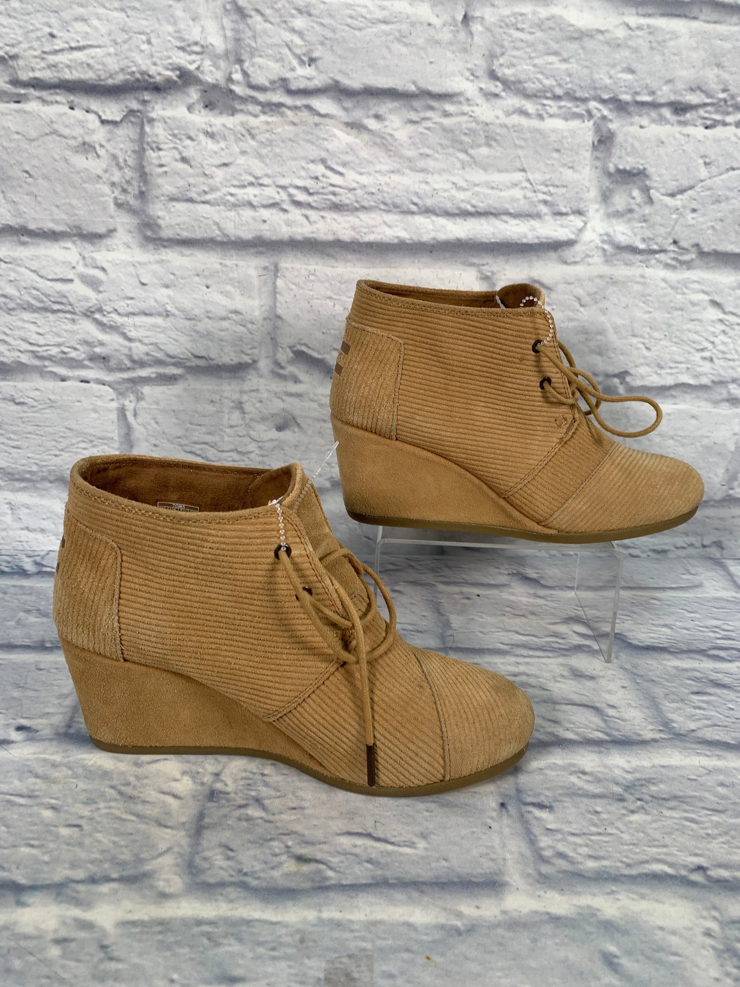 Boots Ankle Heels By Toms In Tan, Size: 9