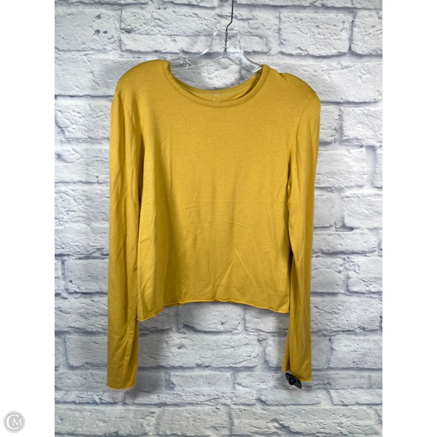 Top Long Sleeve Basic By Anthropologie In Yellow, Size: M