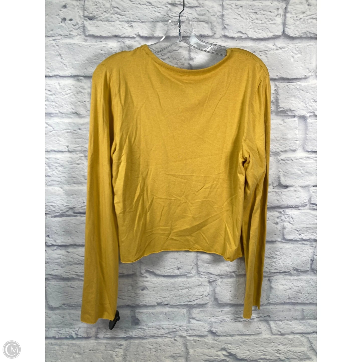 Top Long Sleeve Basic By Anthropologie In Yellow, Size: M