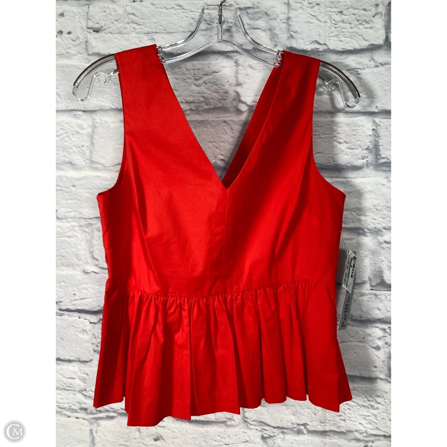 Top Sleeveless By J. Crew In Red, Size: Sp