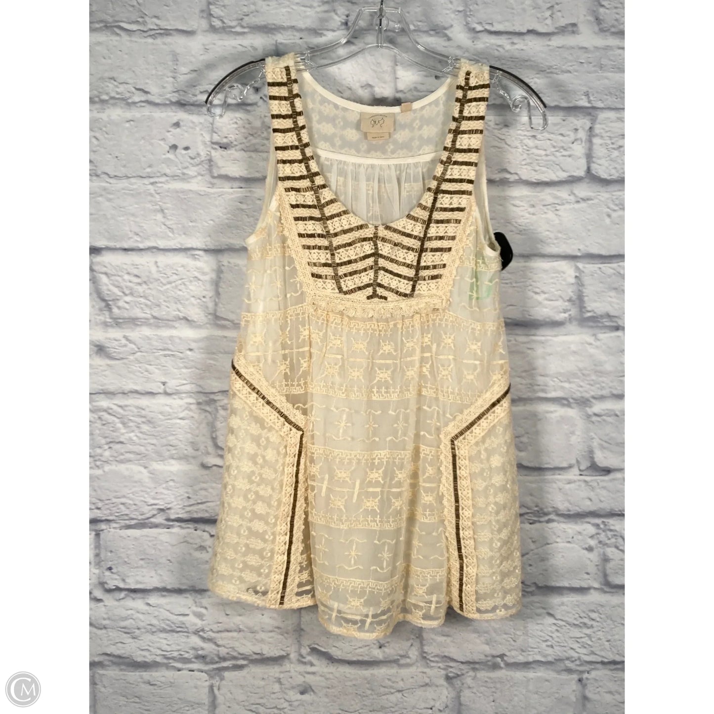 Blouse Sleeveless By Anthropologie In Cream, Size: Xs