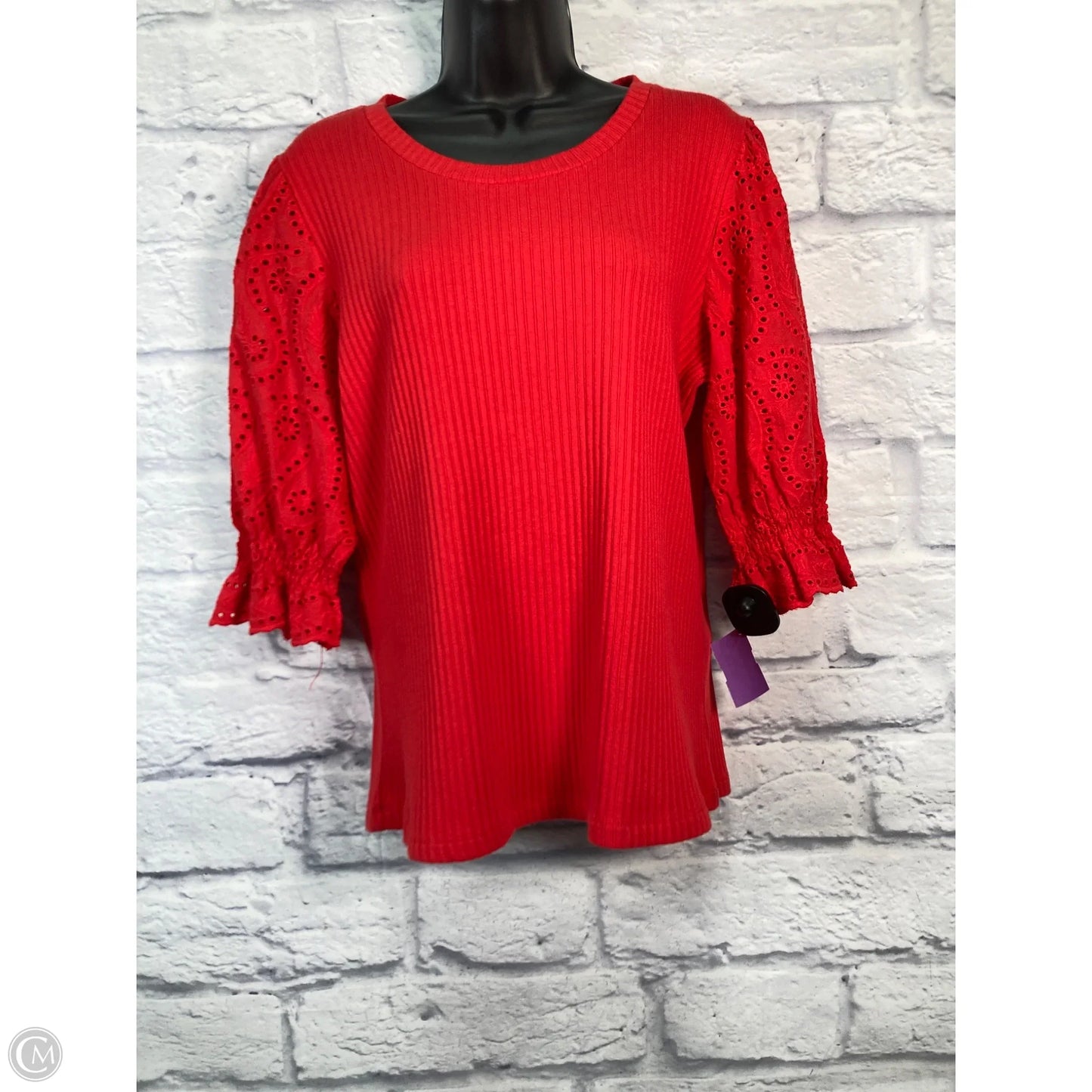Top Short Sleeve By Crown And Ivy In Red, Size: L