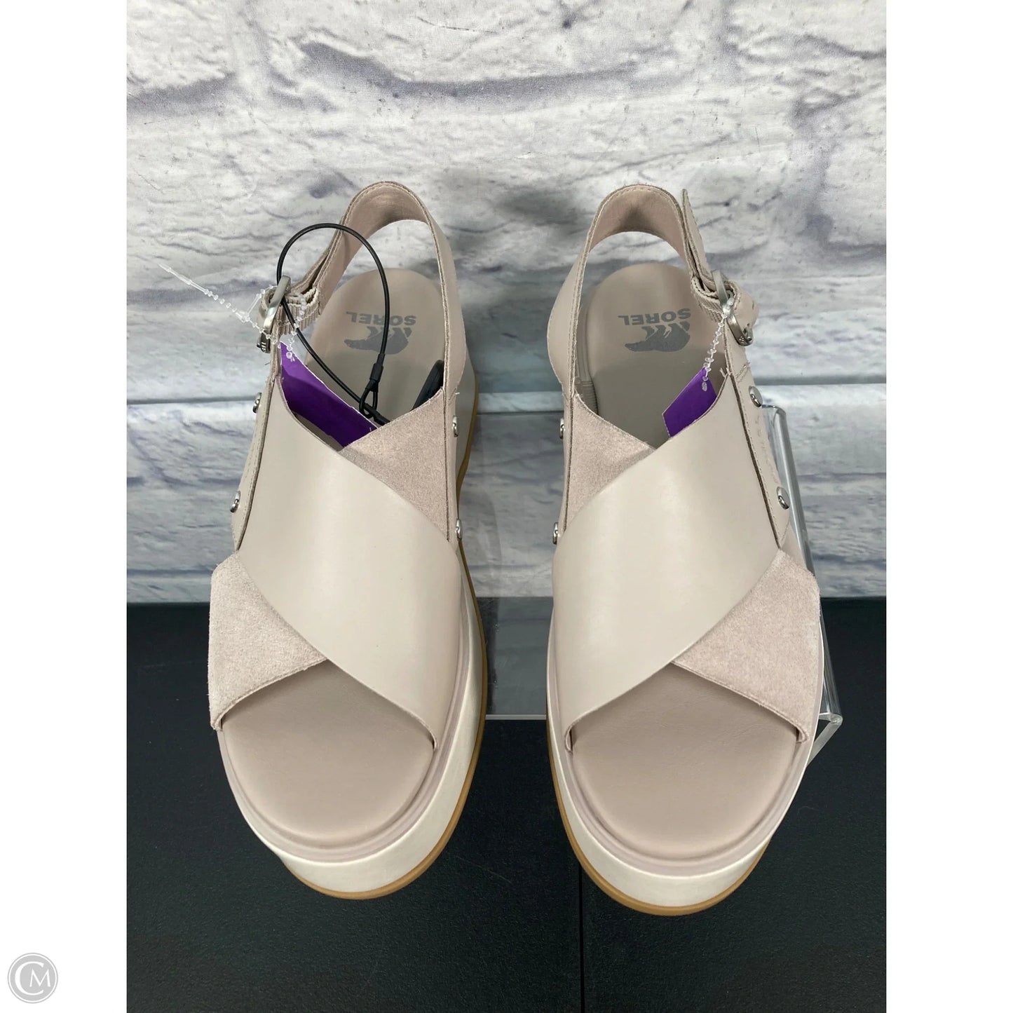 Sandals Heels Platform By Sorel In Grey, Size: 7