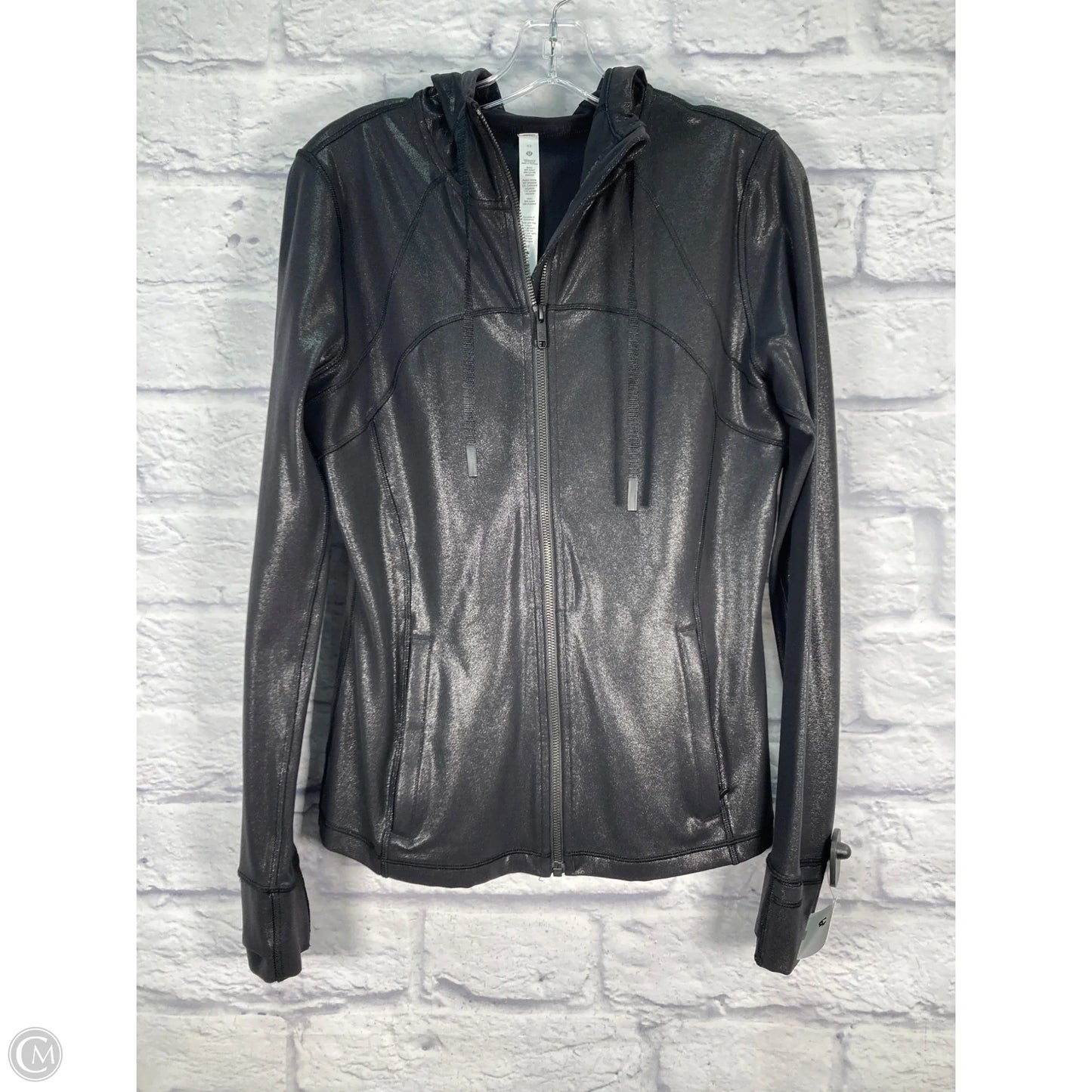 Athletic Jacket By Lululemon In Black, Size: 12