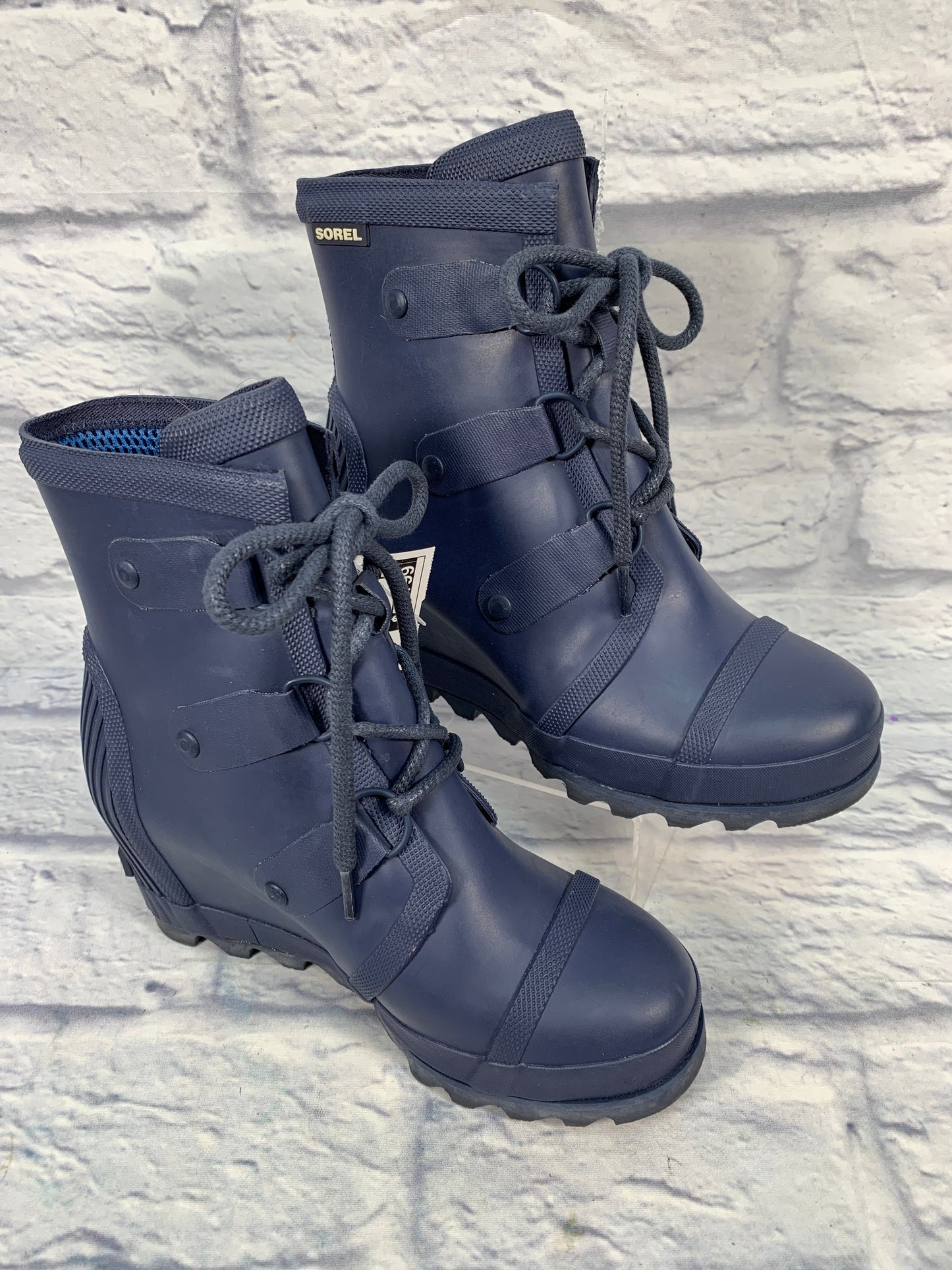 Blue Boots Designer Sorel, Size 7