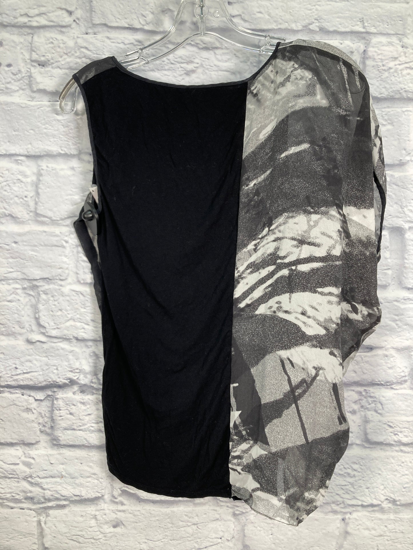 Black & Grey Top Short Sleeve Dkny, Size S