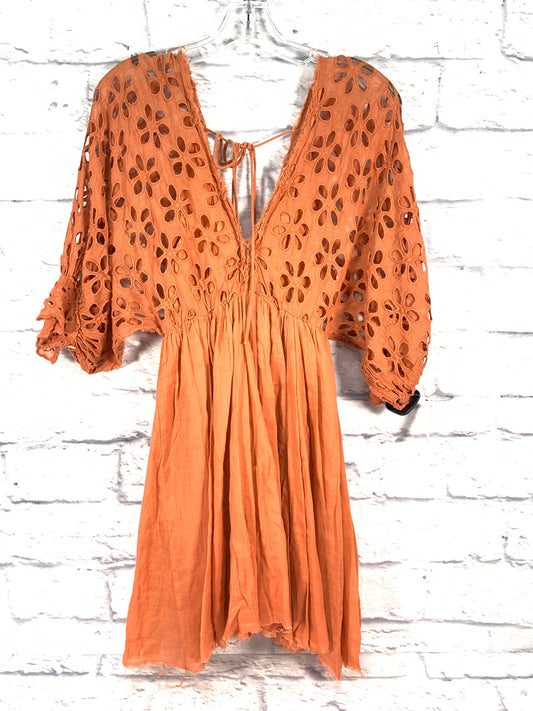 Orange Dress Casual Short Free People, Size S