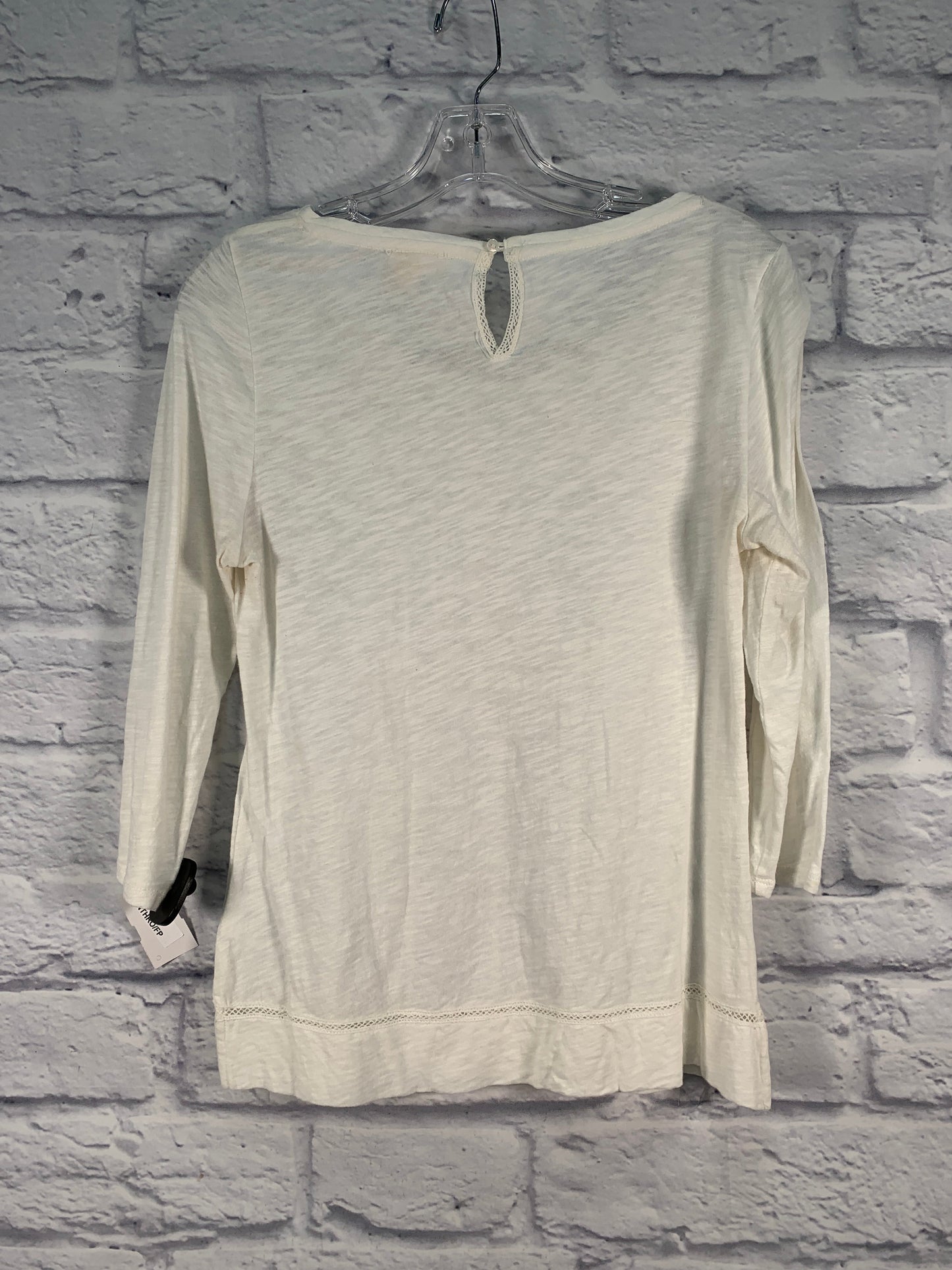 White Top 3/4 Sleeve Meadow Rue, Size S