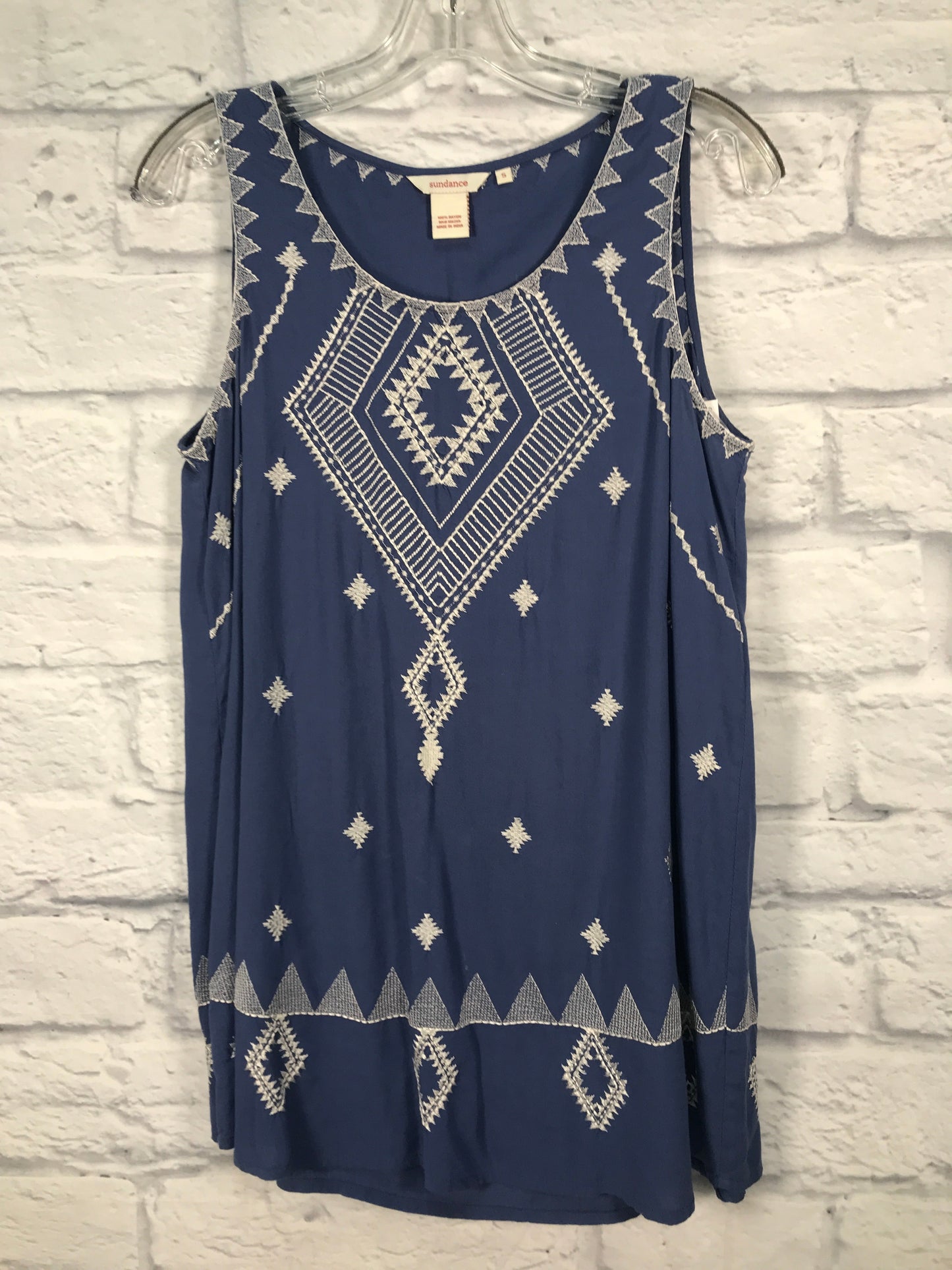 Top Sleeveless By Sundance In Blue & Silver, Size: S