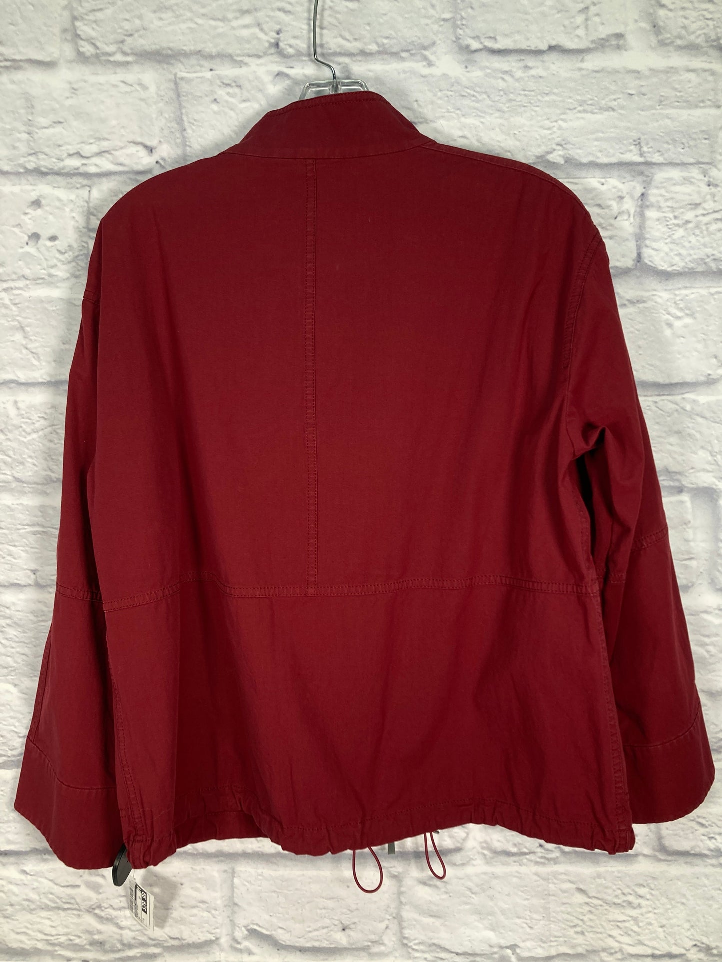 Jacket Shirt By Lafayette 148 In Red, Size: M