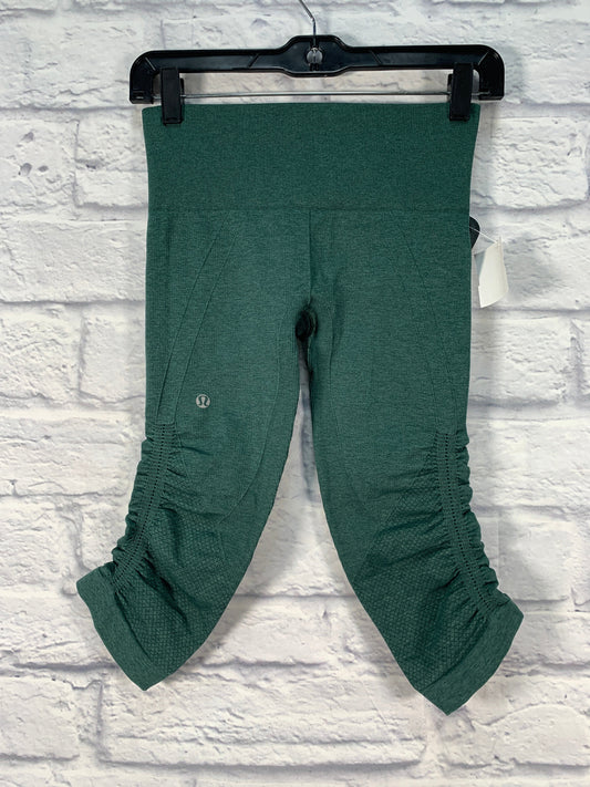 Athletic Capris By Lululemon In Green, Size: S