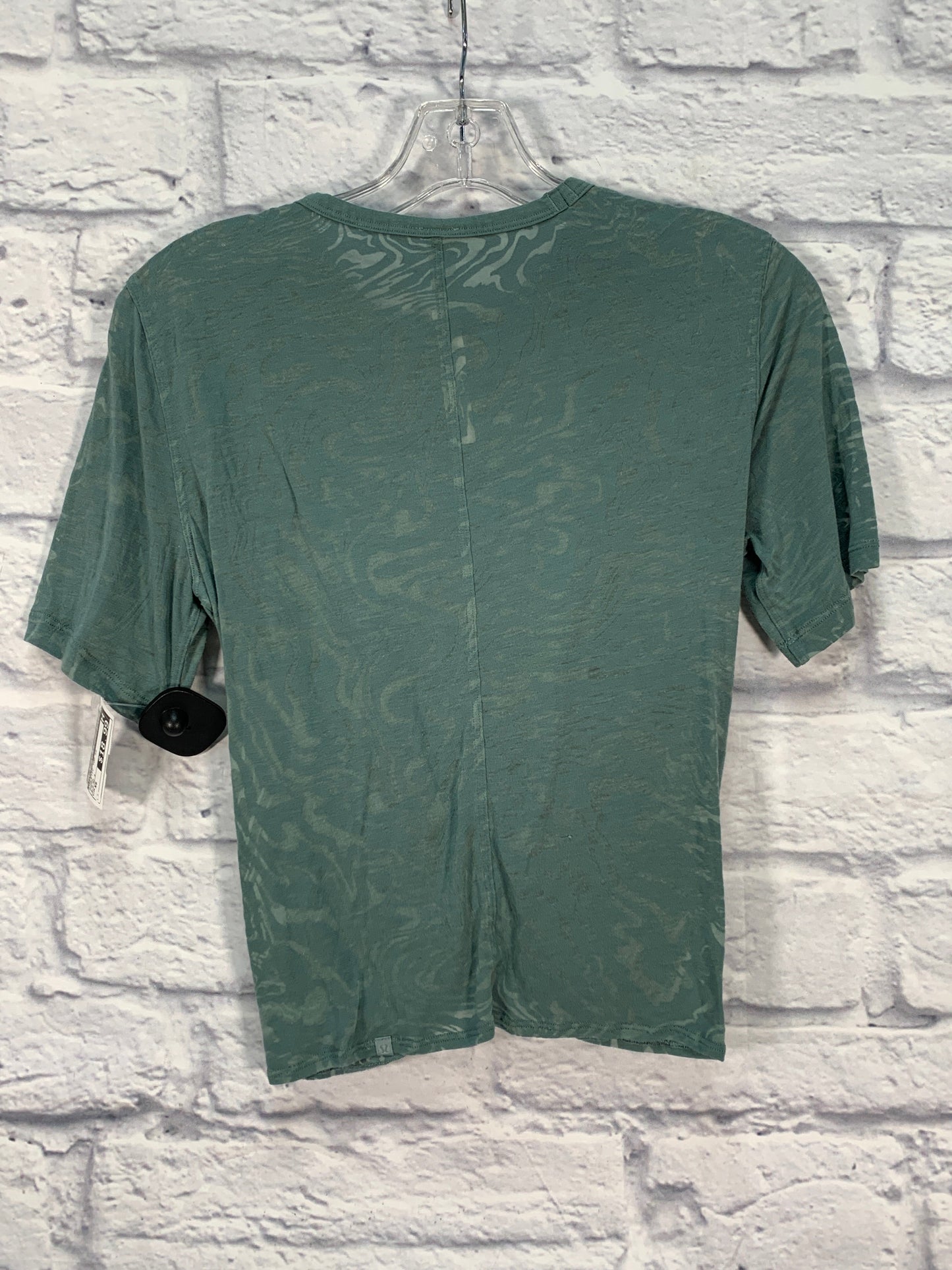 Athletic Top Short Sleeve By Lululemon In Green, Size: Xs