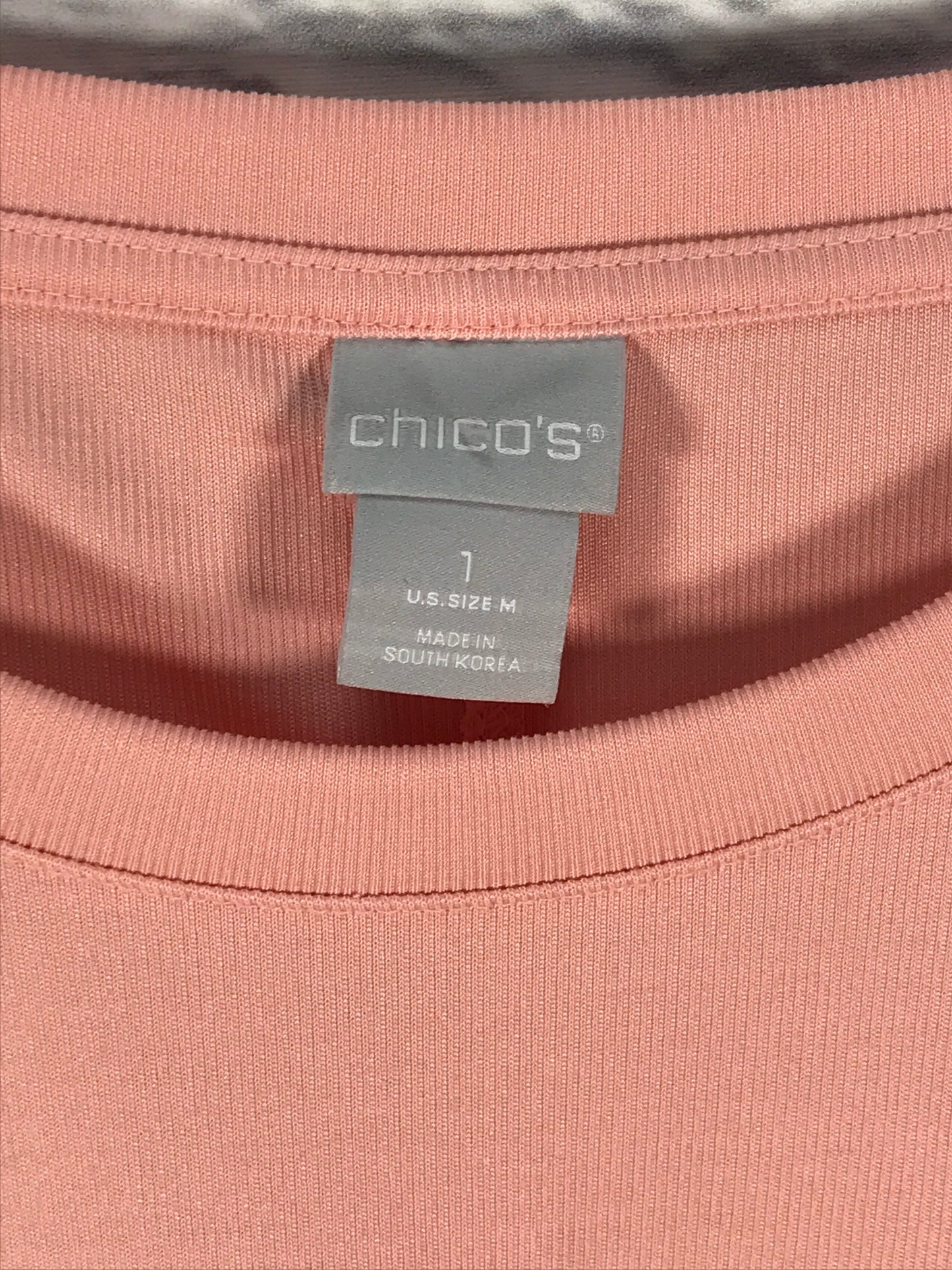 Top Long Sleeve By Chicos In Pink, Size: M