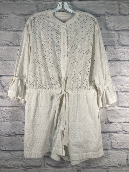 Romper Designer By Rebecca Taylor In White, Size: Xl