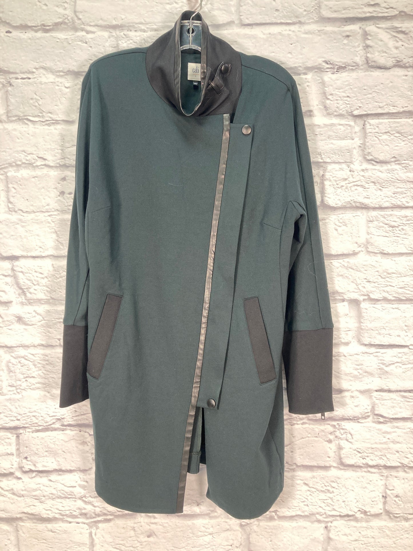 Coat Other By Cabi In Black & Green, Size: L