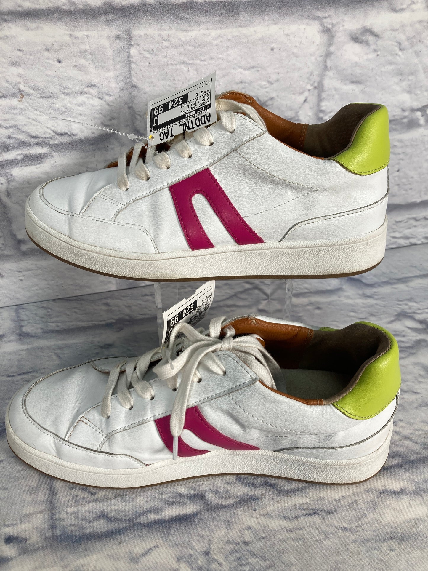 Shoes Sneakers By Lucky Brand In Pink & White, Size: 8.5