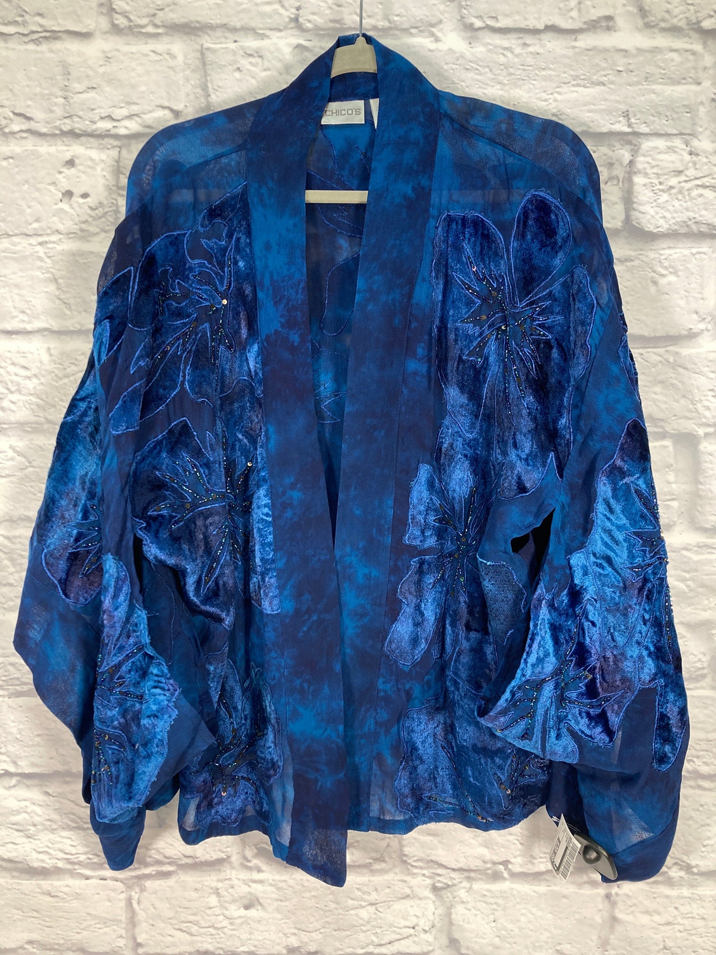 Kimono By Chicos In Blue, Size: S