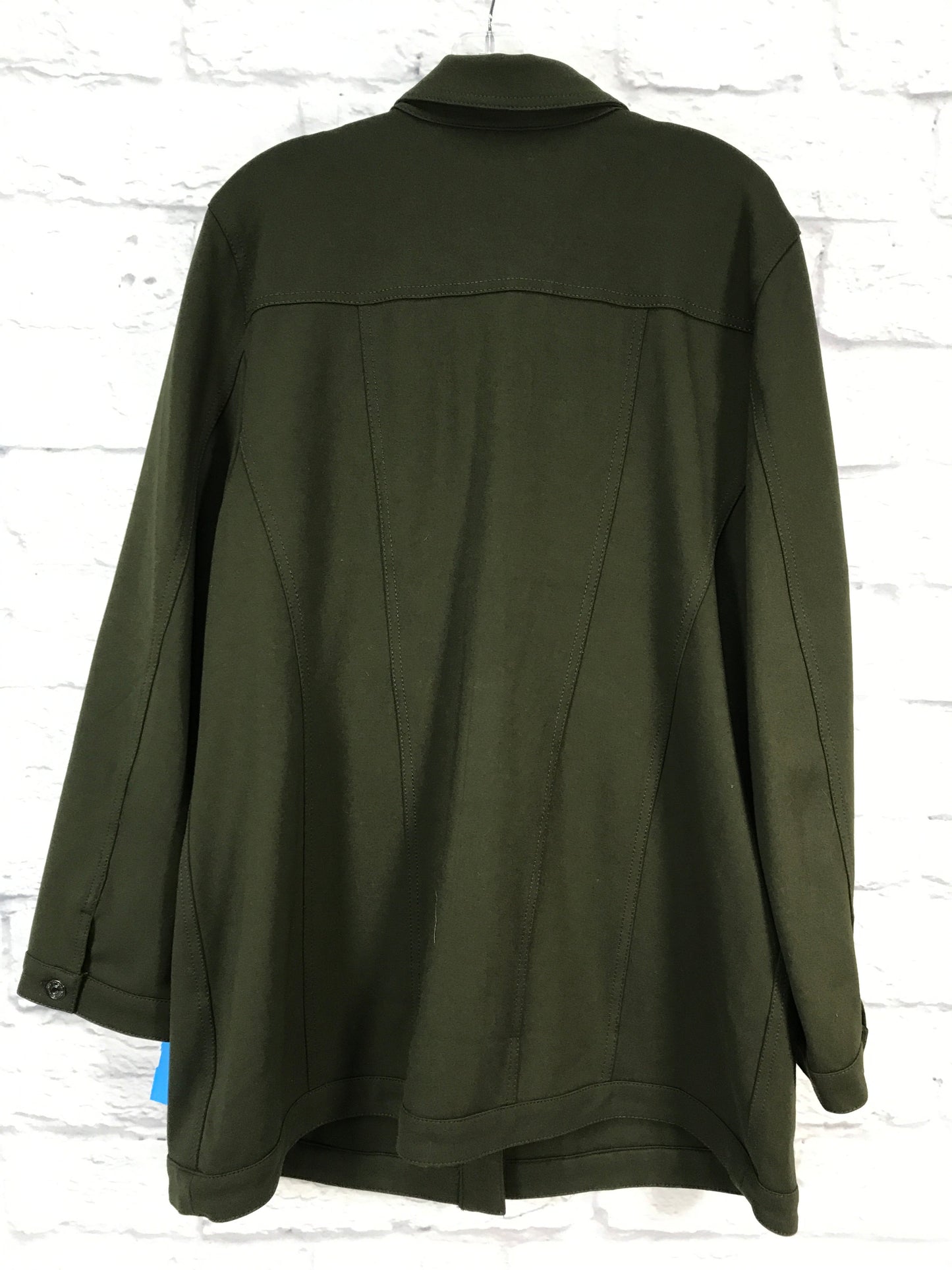 Jacket Shirt By Chicos In Green, Size: Xl