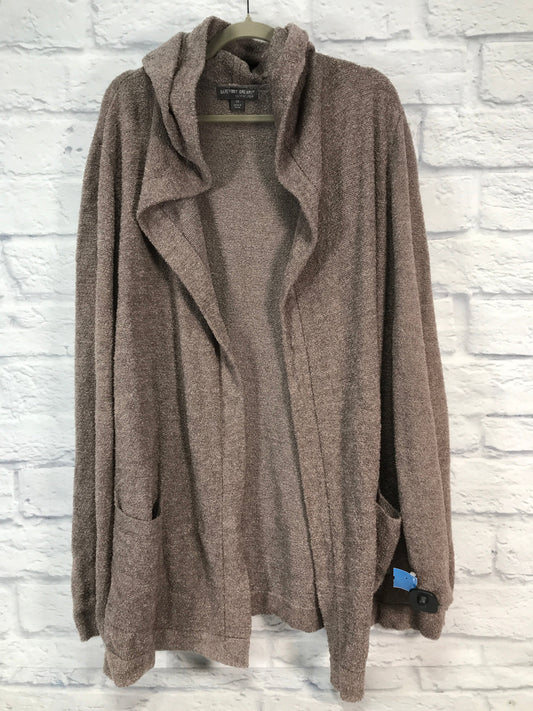 Sweater Cardigan Designer By Barefoot Dreams In Brown, Size: 3x