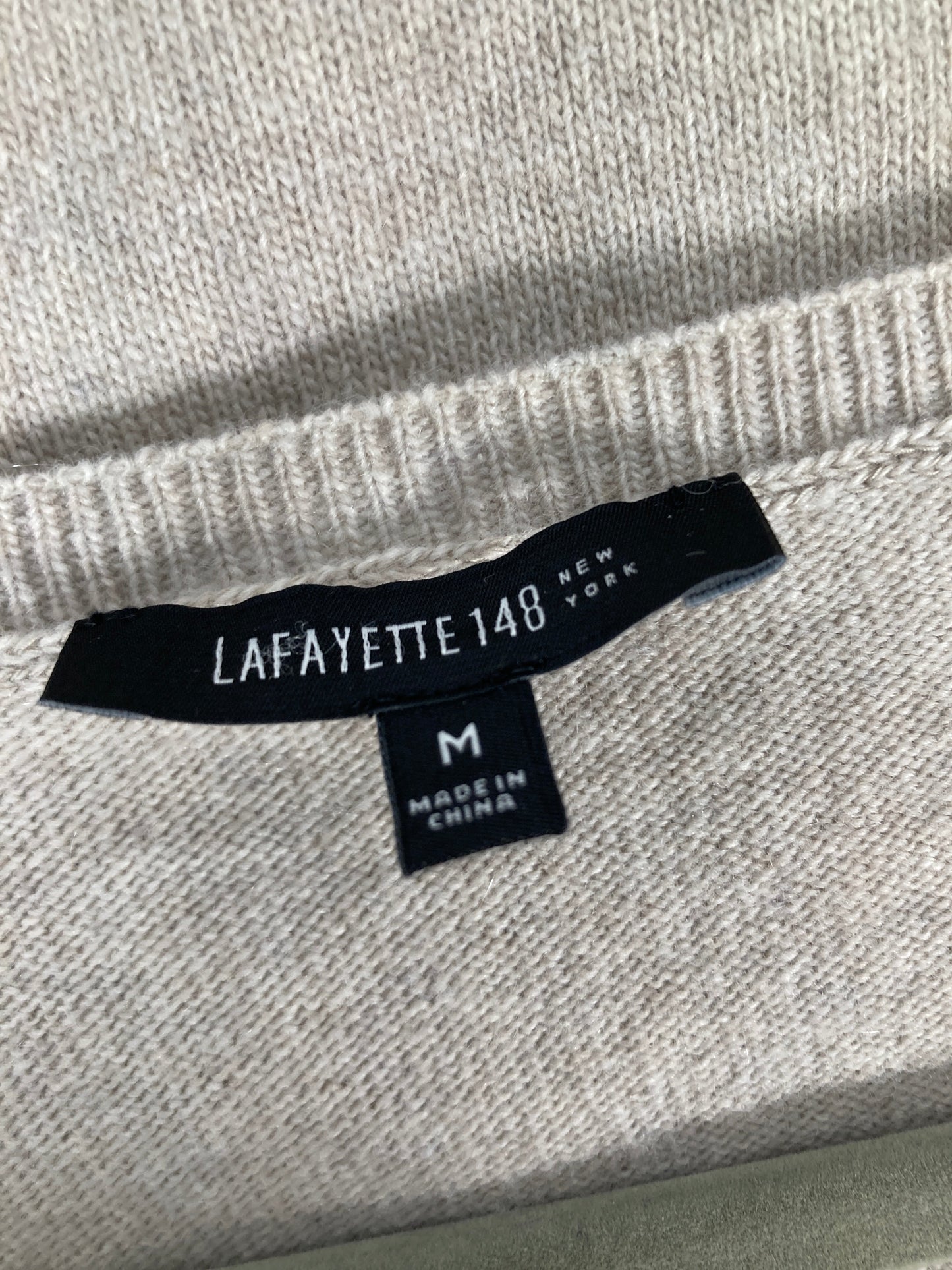 Vest Sweater By Lafayette 148 In Tan, Size: M