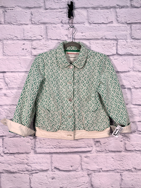 Jacket Denim By Anthropologie In Cream & Green, Size: S