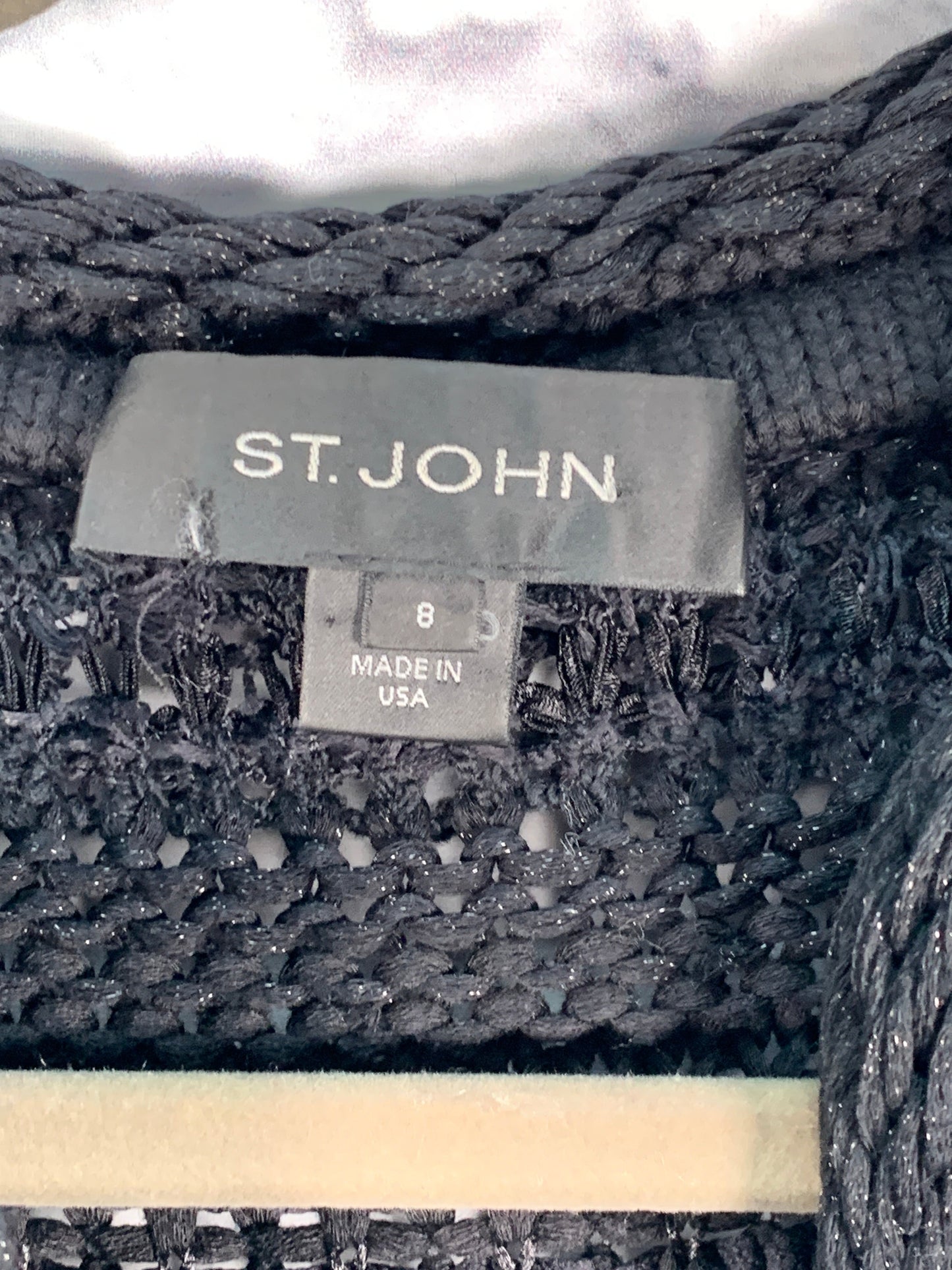 Sweater Cardigan Designer By St John Collection In Black, Size: M