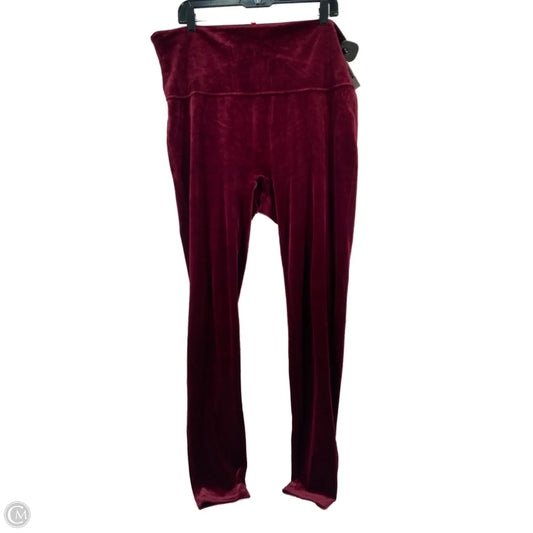 Pants Leggings By Spanx In Maroon, Size: 24