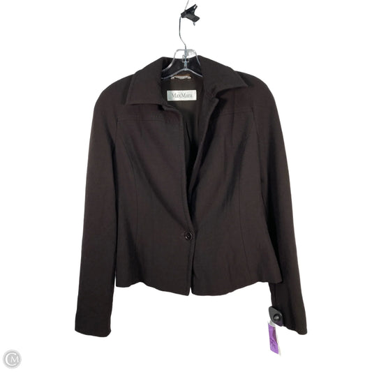 Blazer Designer By Max Mara In Brown, Size: XS