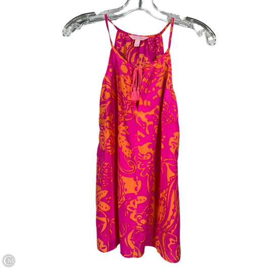 Top Sleeveless Designer By Lilly Pulitzer In Orange & Pink, Size: Xs