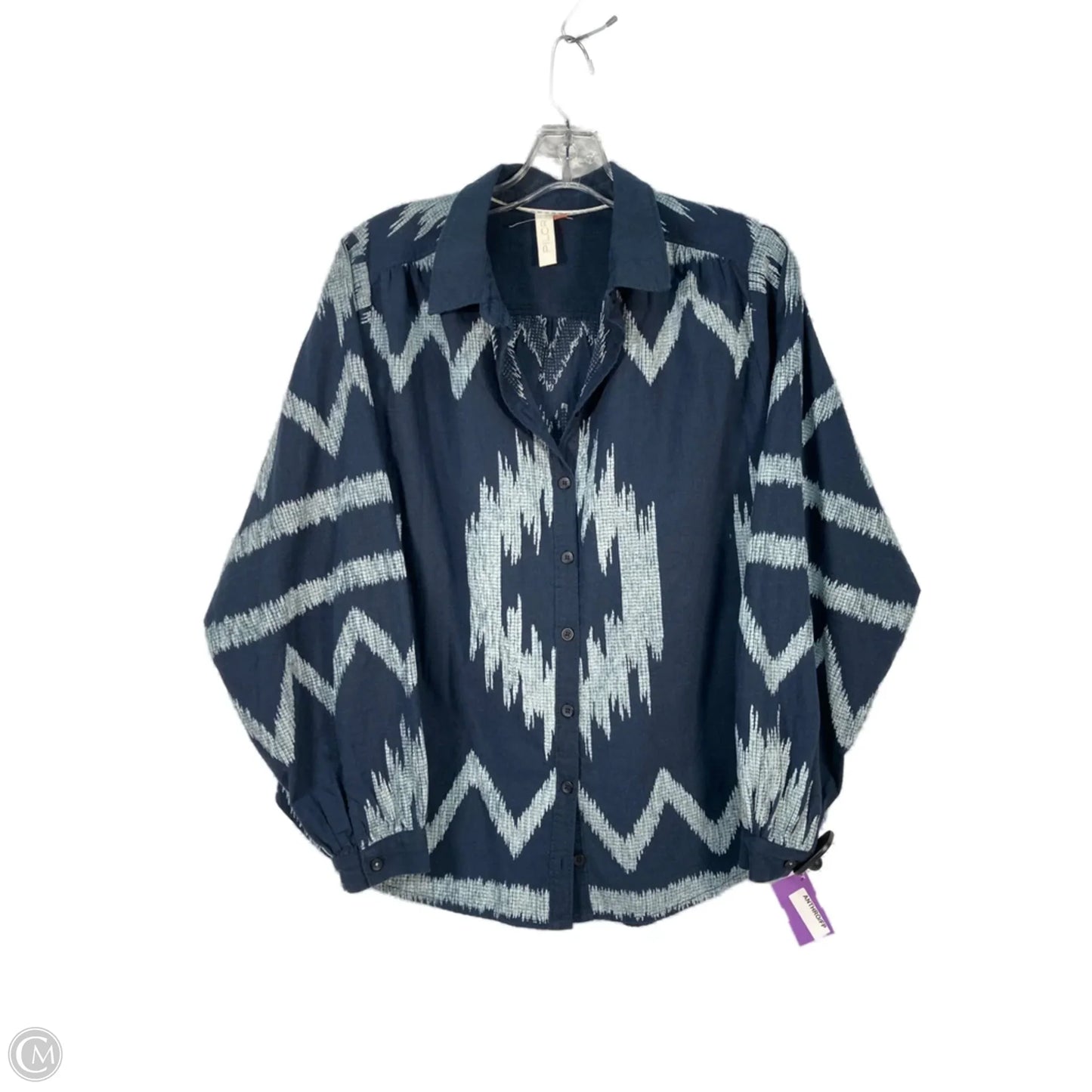 Top Long Sleeve By Pilcro In Blue, Size: S